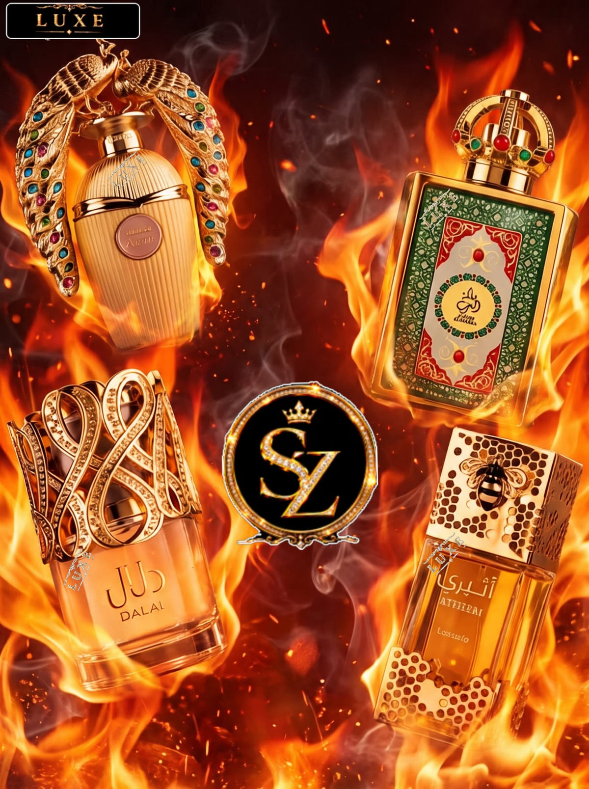 BUNDLE OF 4 MIX ARABIC PERFUMES EDP 100ML BY LATTAFA