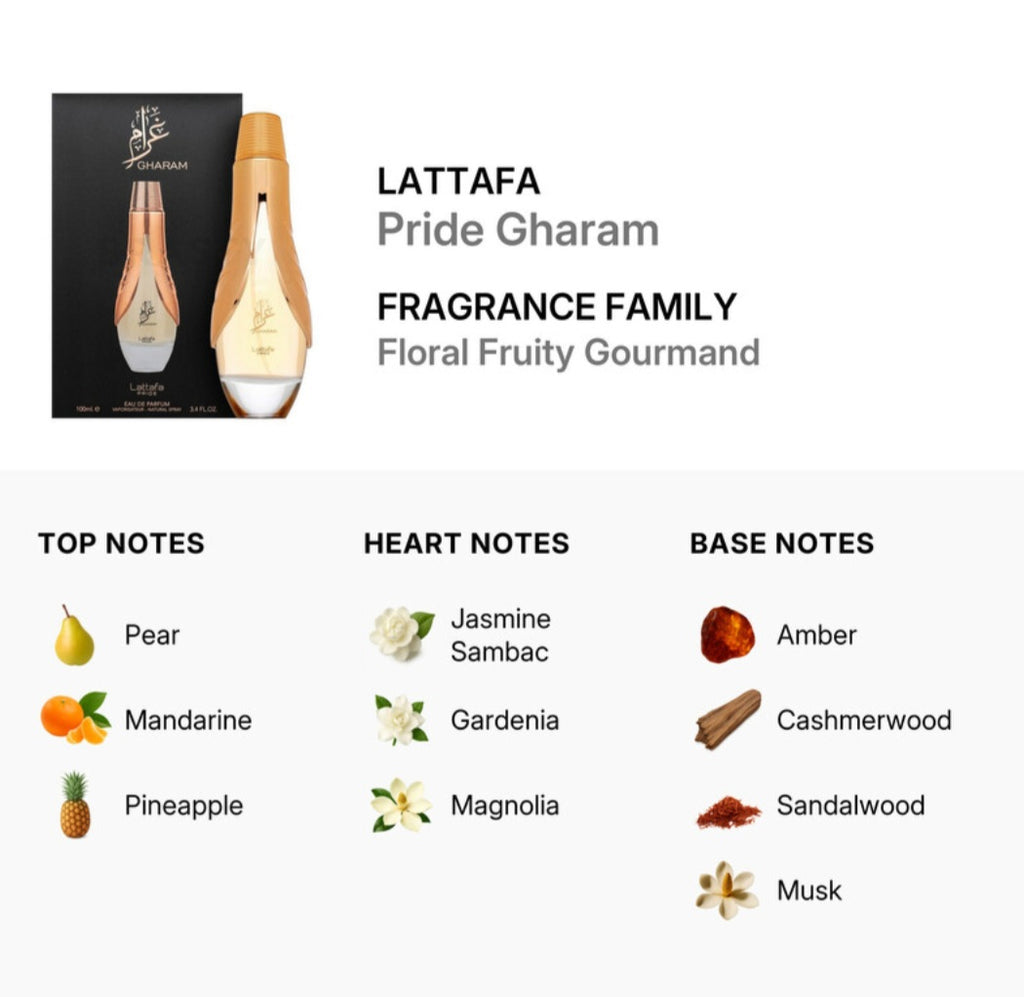 GHARAM PRIDE EDP 100ML FOR WOMEN BY LATTAFA
