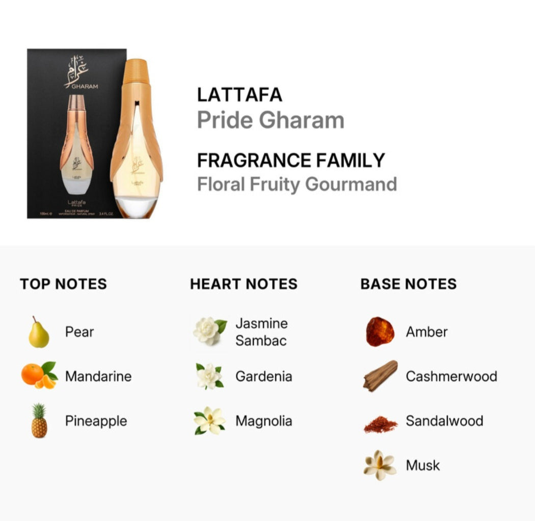 GHARAM PRIDE EDP 100ML FOR WOMEN BY LATTAFA